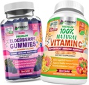 Elderberry Gummies ja luonnollinen C-vitamiini - Bundle