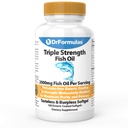 DrFormulas 2000mg Triple Strength Omega 3 Fish Oil EPA ja DHA, 180 Burpless Softgels