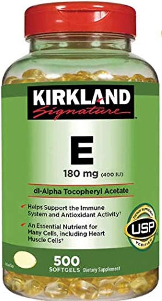 Kirkland Allekirjoitus E 180 mg, 500 Softgels