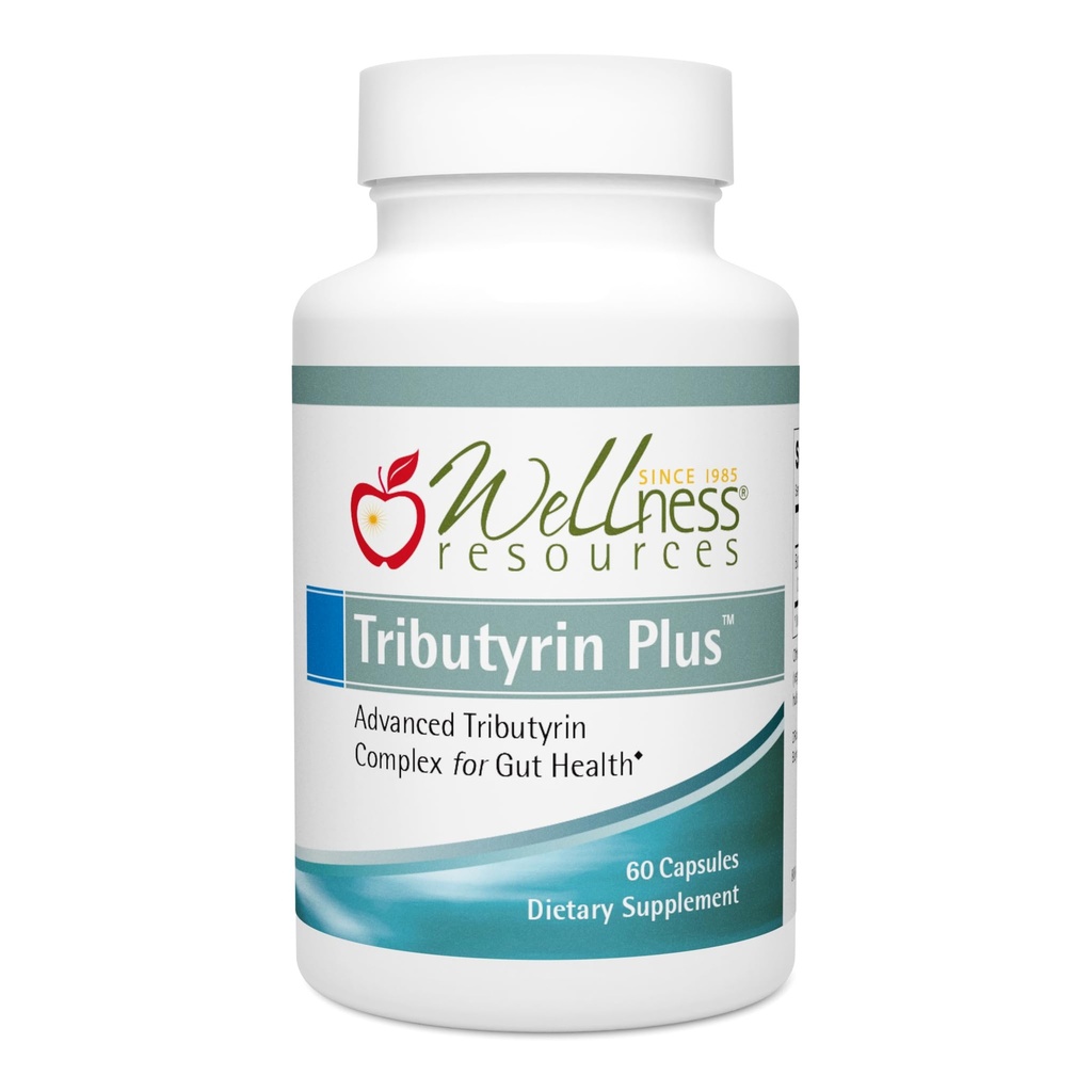 Wellness Resources Tributyrin Plus Postbiotic Supplement for Gut Health with High Imeytyminen ButyraGen Tributyrin Complex (800 mg per kaksi kapselia, 60 kasviskapselia)