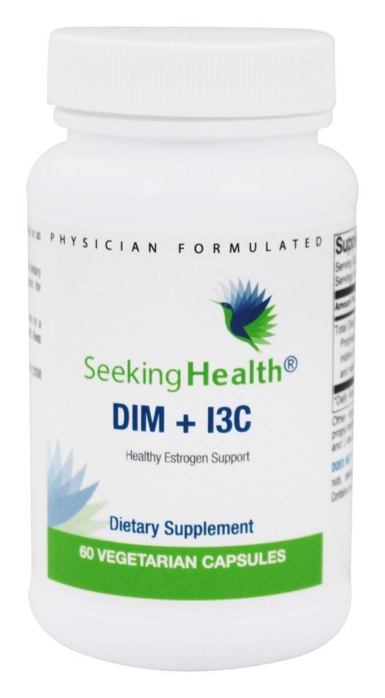 Söker Hälsa DIM & I3C - Stöd Hälsosam levermetabolism av östrogen - Formel med DIM & I3C för att stödja hälsosamt cellulärt svar - 400 mg, 60 kapslar