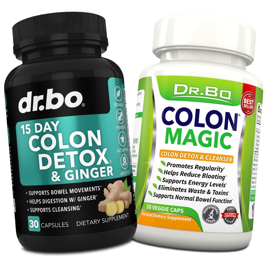 Colon Cleanser Detox Supplement Capsules - 15 Day Colon Cleanse Pills & Probiotic Herbal Formel - Daglig tarmrörelse Supplements för tarm mage Bloating Digestive Gut Cleansing Support