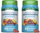 Naturens sanning Ashwagandha Gummies | 60 Tropical Flavor Gummies | Vegan, Non-GMO och Gluten Free Supplement