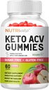Keto ACV Gummy - Sugar-Free Gluten Free Pro Active Super Apple Cider Vinegar Supplement för Män Kvinnor - Support Digestion Hair Skin (1200MG)