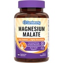 Magnesiummalaattikapselit 410 mg, magnesiumlisä, kelatoitu, korkea absorptio, energiantuotannon ja supistuksen tuki, lasten, teinien ja aikuisten mineraali, 90 vegan kapselia