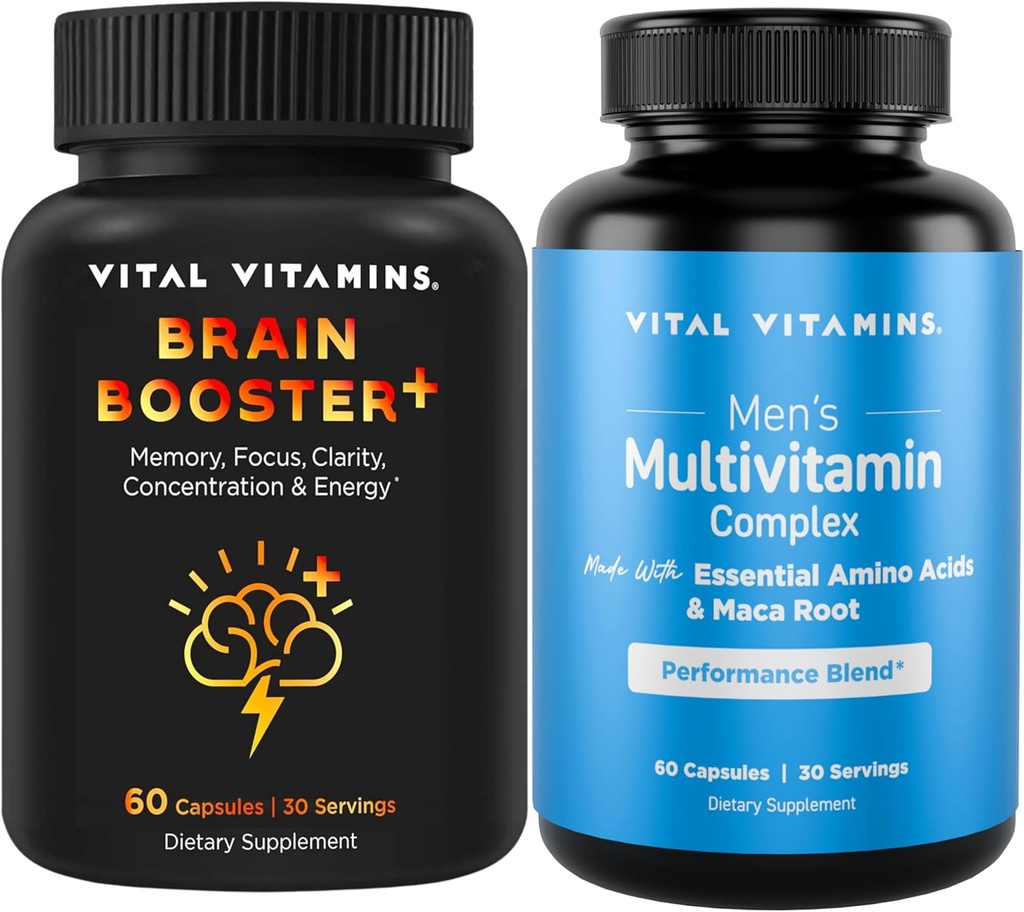 Elintoiminnot Aivojen Booster Plus + miesten monivitamiinit