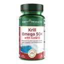 Krill Omega 50 Plus w/ CoQ10 alkaen Puhtaus Tuotteet - 1300mg Krill Oil and Fish Oil Blend - 100mg CoQ10 - 500mg Natural Astaksantiini - Tuki joint, aivojen terveys ja enemmän - 60 Mini Softgels