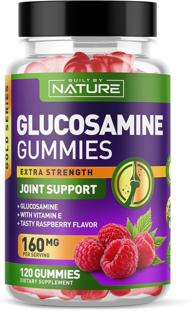 Glukosamiini Gummy E-vitamiini - Advanced Joint Tuki Gummy Supplement, Korkea Potenssi Antioksidantti, Mukavuus takaisin, Polvet, kädet - 120 Gummies