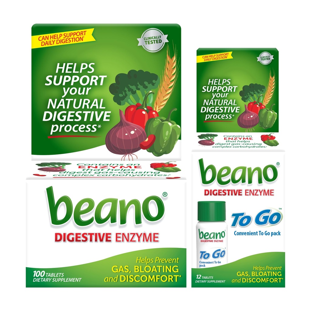Beano Extra Strength 100ct & beano Go Pocket Pack 12ct