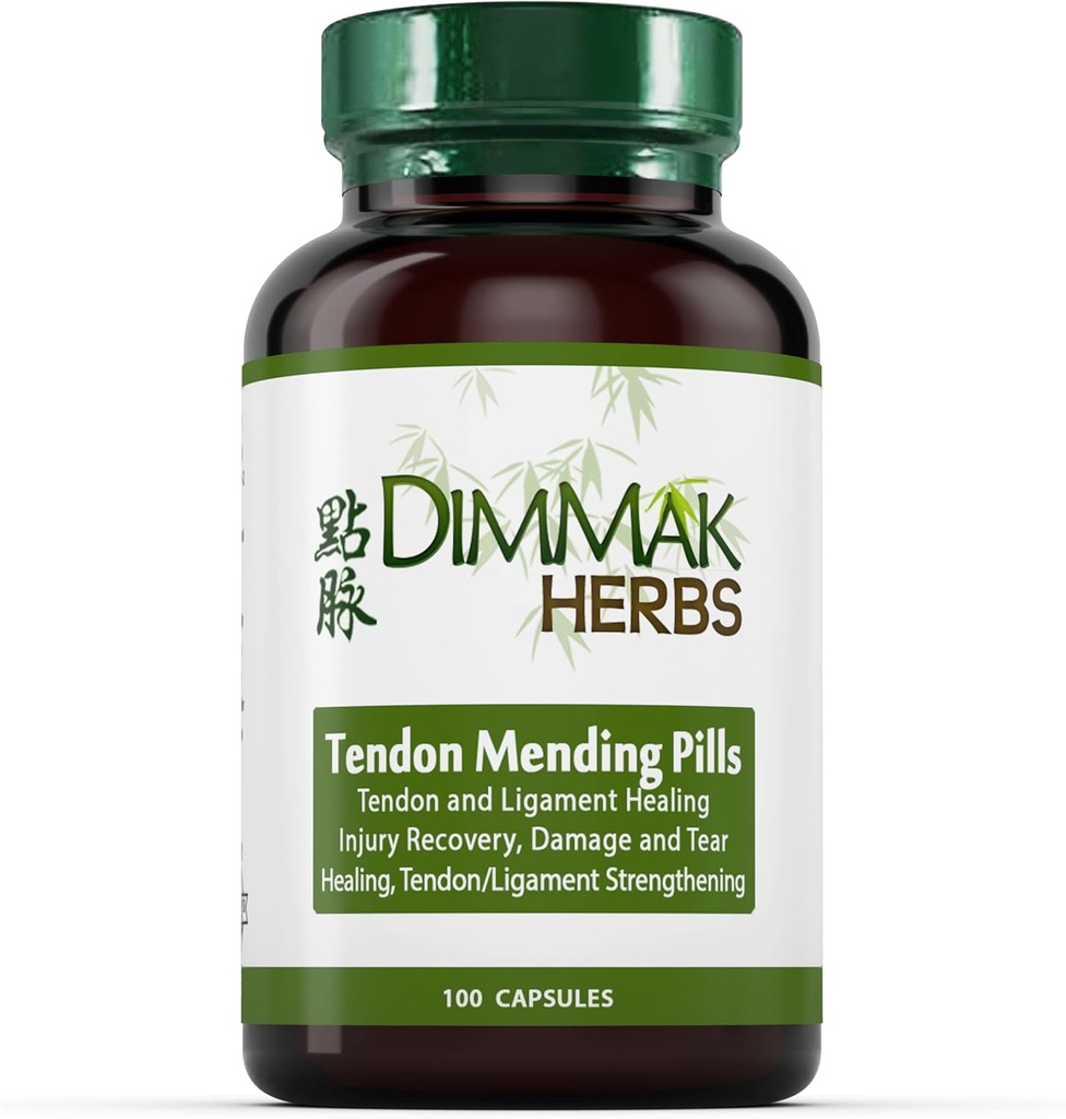 Certified Organic Tendon Mending pillereitä: Tendon ja Ligament Regeneration and Repair by Dimmak Yrtit - 100 Caps 500mg