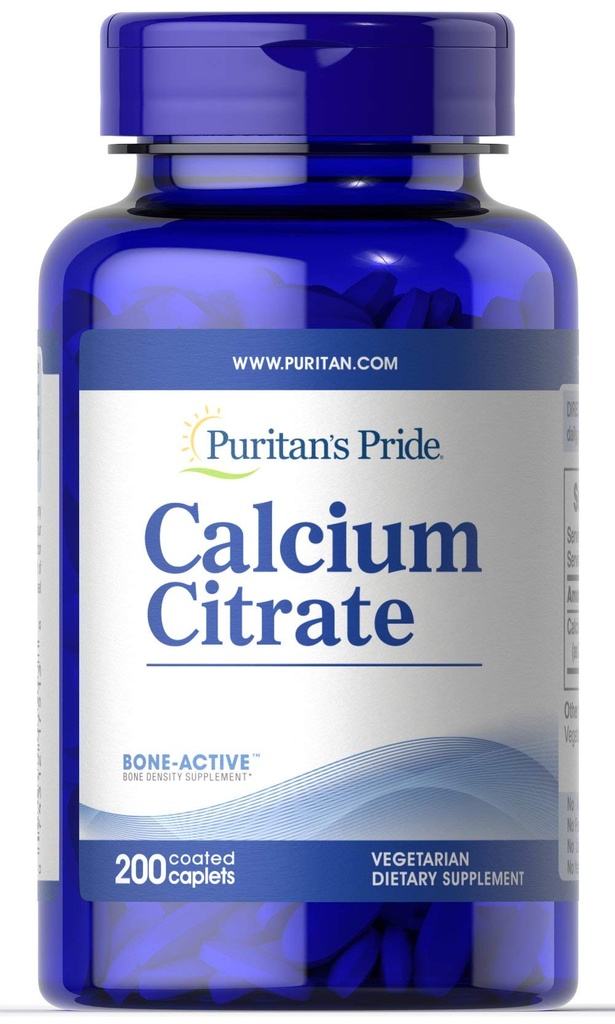 Puritan's Pride Kalsiumsitraatti 200 Mg, 200