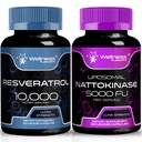 WELLNESS LABSRX Resveratrol kapselit 10000mg - Nattokinaasin lisäkapselit - 5000 FU