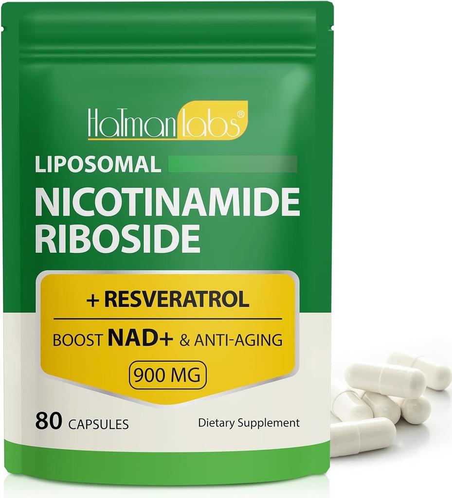 Liposomal Resveratrol,Liposomal Nicotinamide Riboside,Nicotinamide Riboside 900,Resveratrol Supplement,Resveratrol Supplement för kvinnor män (1Pack/80 kapslar)