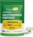 Liposomal Resveratrol,Liposomal Nicotinamide Riboside,Nicotinamide Riboside 900,Resveratrol Supplement,Resveratrol Supplement för kvinnor män (1Pack/80 kapslar)