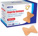 Joustava Fabric Bandges - Flex Fabric Adhesive Bandges Sormi-Tip Hoito ja suojaa haavoja infektio - (100 Count Box)