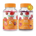 Elinkelpoinen D-vitamiini Lapset + Rauta & Vitamiini C Lapset, Gummies Bundle - Suuri Maku, Vitamiini Supplement, Gluteeniton, GMO vapaa, Pureskeltava Gummy