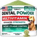 Advanced Dog Dental Powder, Breath Freshener med Multivitamin, Dog Teeth Cleaning, Bad Breath & Tartar och Plaque Off Remover för Dogs Probiotics lab co, Pet Oral Care - Vitaminer och tillägg