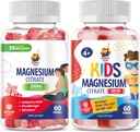 Magnesium Gummies lapsille ja aikuisille - 500 mg - Rauhallinen magnesium purukumia - Magnesium Citrate Chewable täydentää mielialan ja lihasten tuki