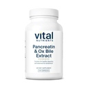 Vital Nutrients Pancreatin & Ox Bile Extract 500mg | Natural Digestive Enzymes for Women & Men | Stöder Digestion av protein, fett och kolhydrater * Gluten, Dairy & Soy Free | 120 kapslar
