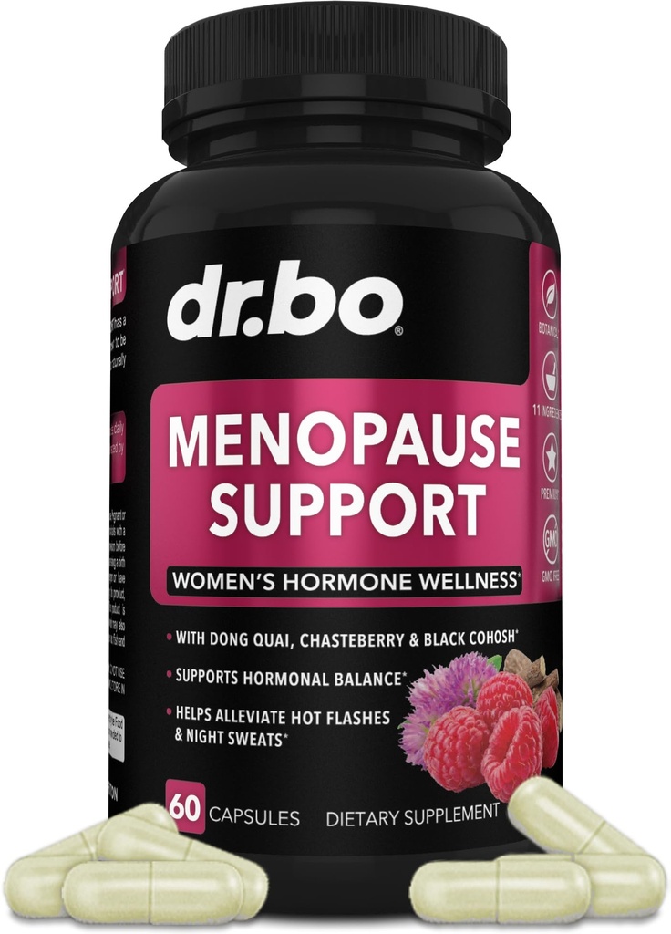 Vaihdevuodet lisäravinteet naisten tukea pillereitä - Natural Vaihdevuodet Relief for Hot Flashs, Night Sweats & Mood Swings with Dong Quai, Chasteberry & Black Cohosh - Hormoni Balance for Women Supplement