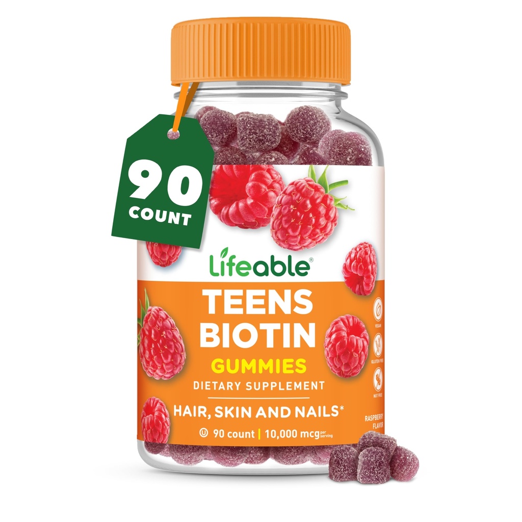Elävä Teini Biotin 10000 mcg Gummies ... B-vitamiinia.........................................................................................................................................................................................................................................