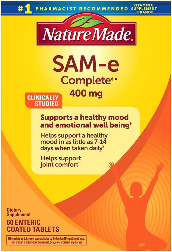 Luonto valmistettu SAM-e Täydellinen 400 mg - 60 Entero päällystetty tabletti