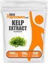 BulkSuplements.com Kelp Extract Powder - Kelv Supplement, Ruskea merileväuute, Seaweed Powder - Gluteeniton, 500 mg per Tarjoilu, 100g (3.5 oz) (Pakkaus 1)