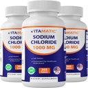Vitamaattinen natriumkloridi 1000 mg ... 365 tablettia Elektrolyytti- ja nesteytystuki ...
