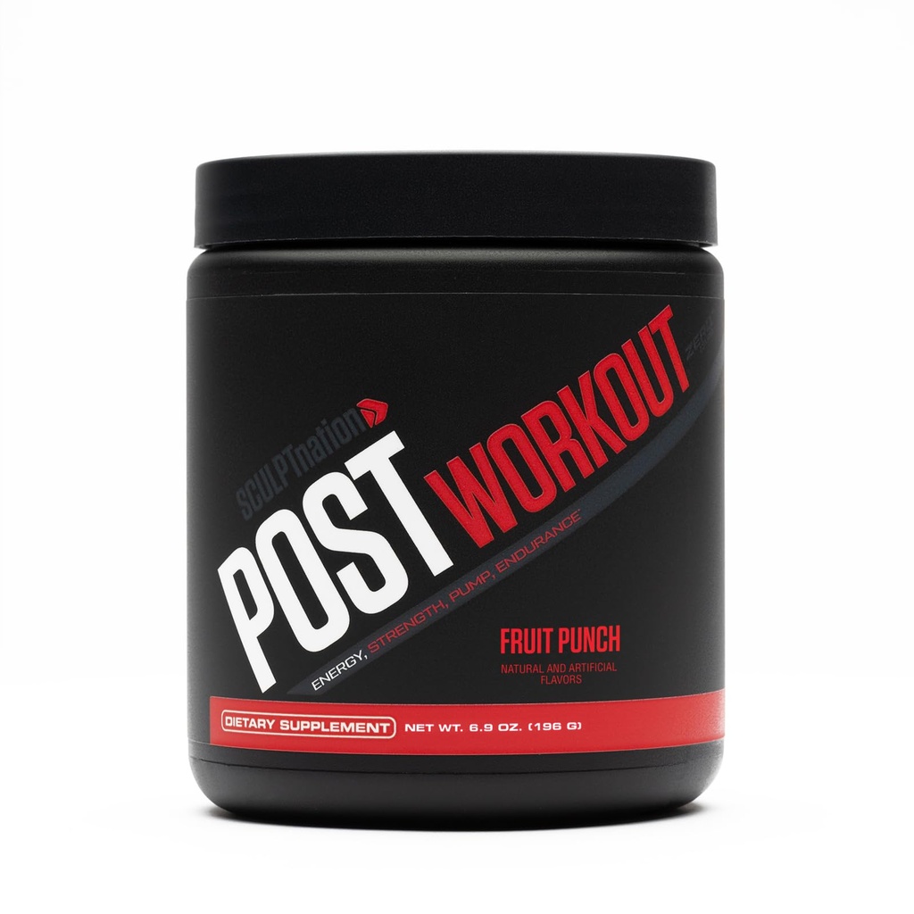 Sculpt Nation by V Shred Post harjoitus - Creatiini Complex Post Treout Lihasten Recovery and Builder with Energy Support, Creatiini Monohydraatti ja Aminohapot, Fruit Punch Flavor - 30 Tarjoilut