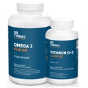 Dr Tobias Omega 3 fiskolja och vitamin D-3 främjar övergripande hälsa - 3 månaders leverans