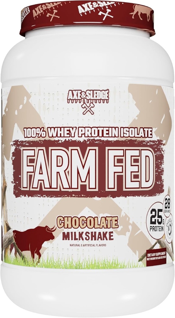 Axe & Sledge Farm Fed 100% Whey Protein Isolate 25g Protein 