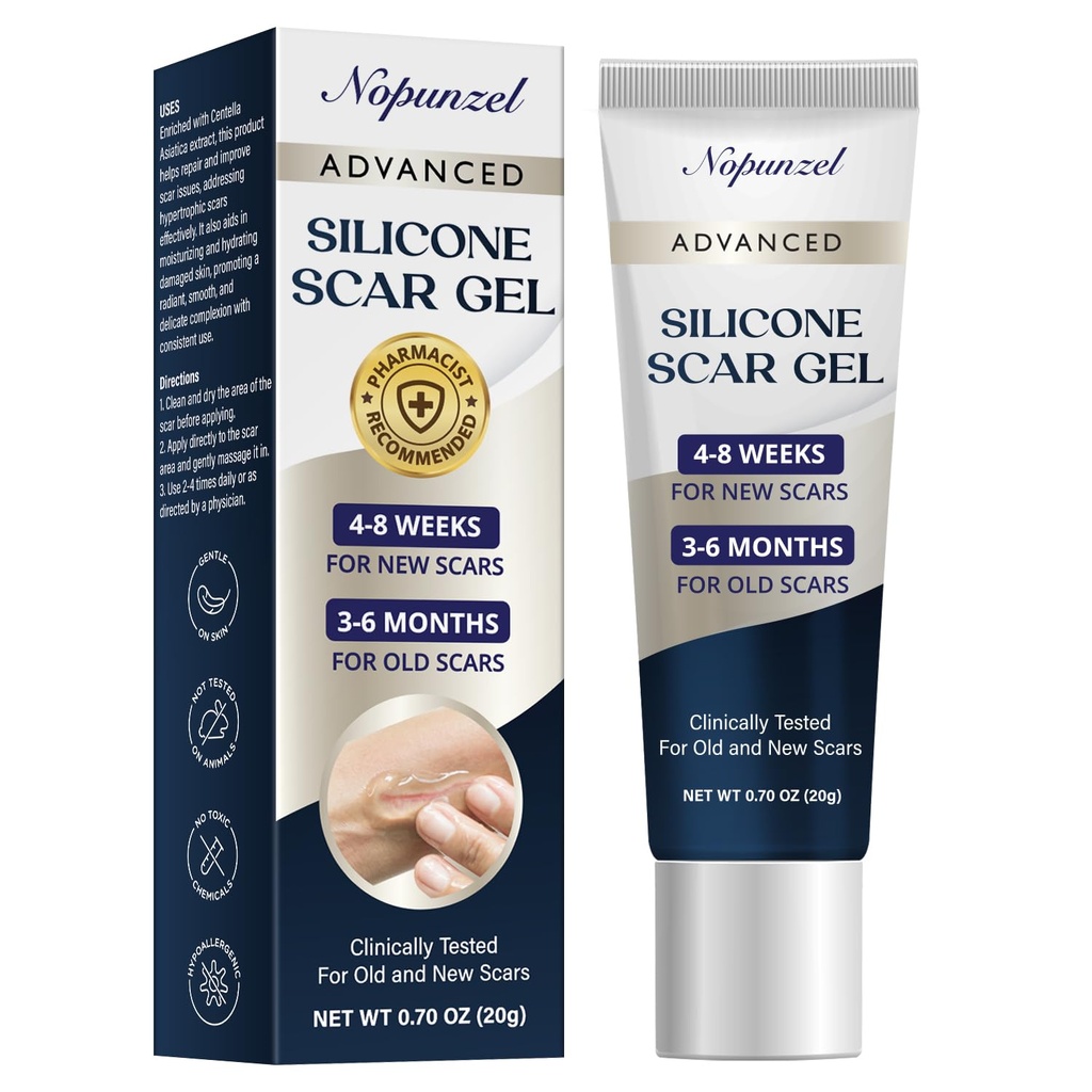 Silicone Scar Gel: Silikoni geeli arpi - parantaa arpi ulkonäkö vanhoille ja uusille arvet - Medical Grade Silicone - Advanced Scar Gel - Scalds - Leikkaus - Vammat - Ompeleet - Palavat - 20g
