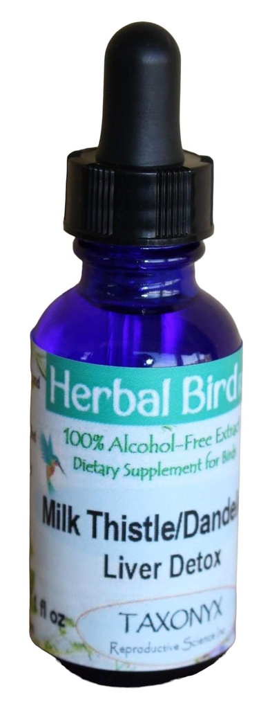 Taxonyx Milk Thistle/Dandelion linnuille - Herbal Bird RX (1 fl oz)