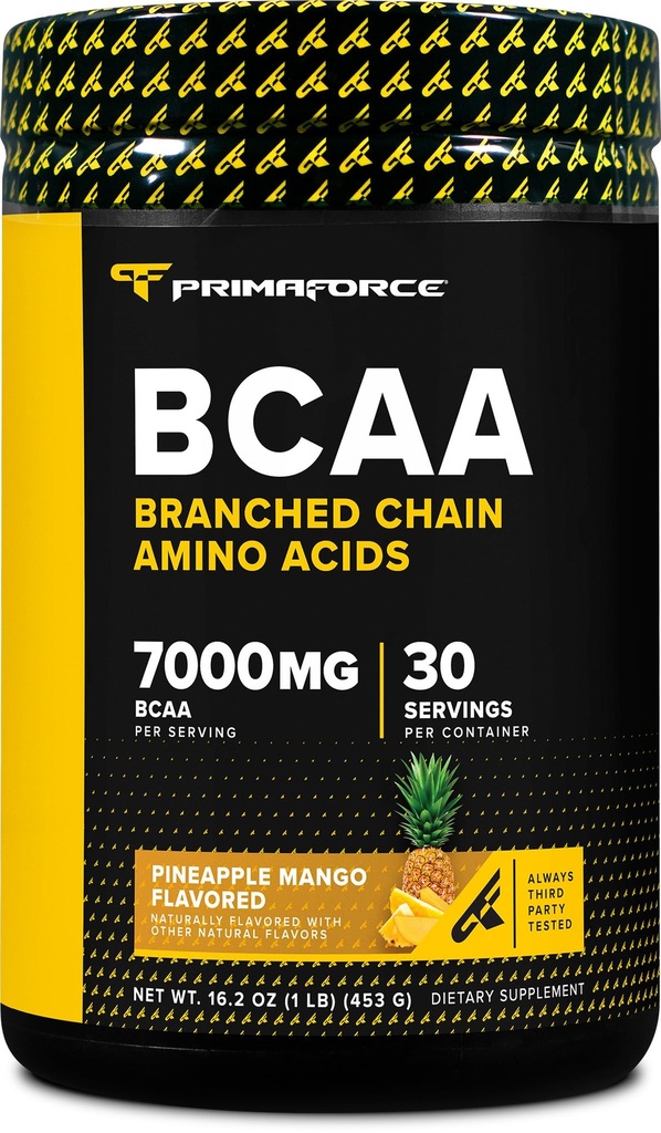Primaforce BCAA Powder (Pineapple Mango) (30 tarjoilua) - 7000MG 2:1:1:1 BCAAs, Työn jälkeen Recovery Juo Aminohappoja ja todellinen suola miehille ja naisille