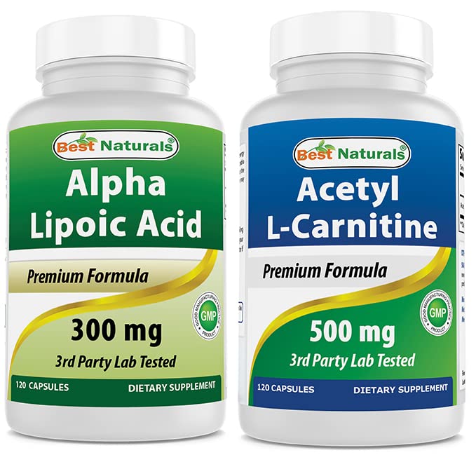 Best Naturals Alpha Lipoic Acid 300 mg & Acetyl L-karnitiini 500 Mg
