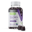 VITEEY Sambucus Elderberry Gummies for Adults & Teens + Zink & Vitamin C - Sugar Free - Immune Support & Booster Herbal Supplement - Vegan, Gluten Free, Gelatin Free, GMO Free, Chewable Berry Flavored