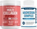 Puhtaasti Optimal Premium Multi Collagen Powder + Premium Magnesium Complex - Magnesium Sitraatti, Malaatti, Lihasrelaksaatio - 120 kapselia
