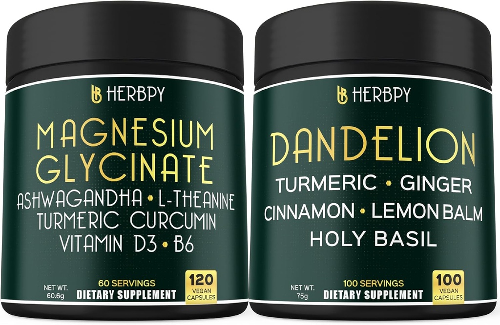 Bundle 6in1 Magnesium- Glycinate- täydennysosa & 6in1 Voikukka- täydennysosa