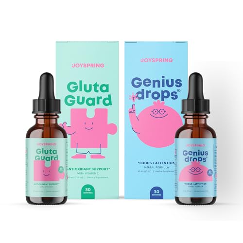 JoySpring Genius Drops ja Glutatione Liquid lapsille