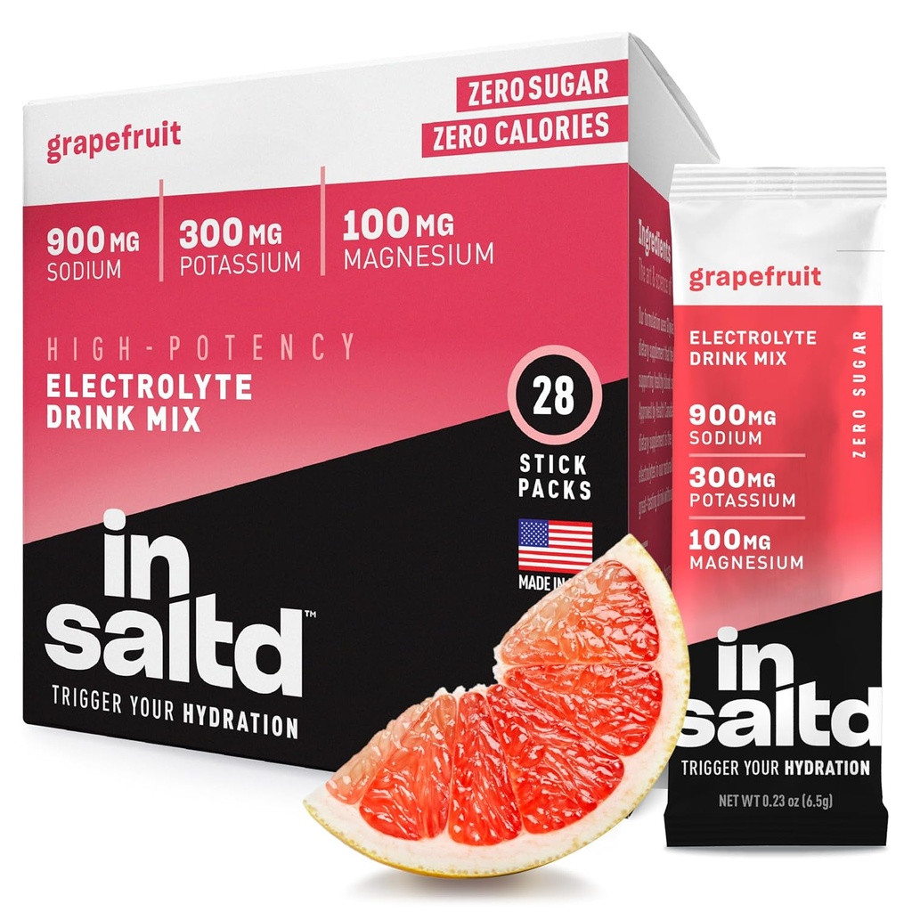 INSALTDTM Sugar Free Electrolytes Powder Packets No Stevia Aftertaste 