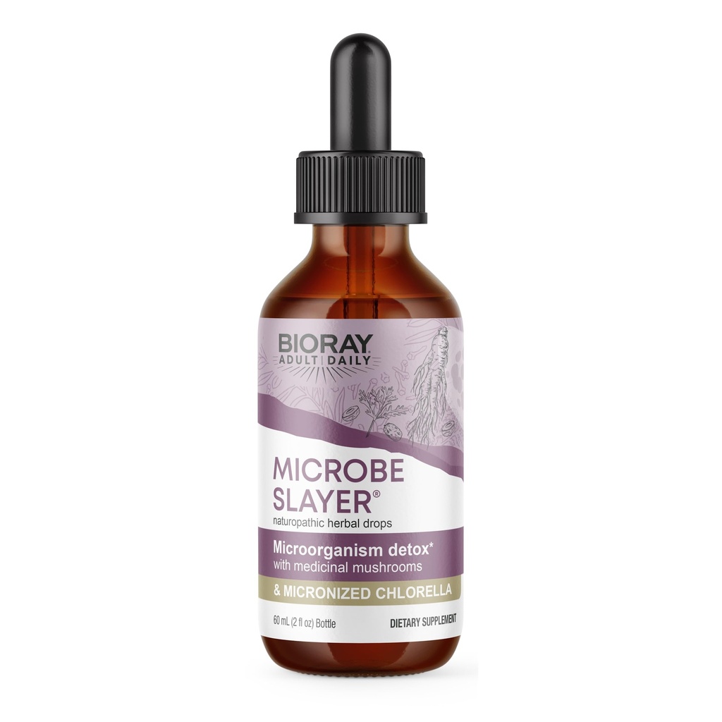 BIORAY Daily Microbe Slayer - 2 fl oz - Edistää tasapaino suoliston mikrobit & ravinto Maksa - ei-GMO, kasvissyöjä, Gluteeniton