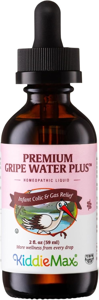 Maxi Health Gripe Water for Babies - Fast Acting Homeopathic Colic Calm Baby Gas Drops för nyfödda - Natural Chamomile, Ginger, Peppermint & Fennel Baby Water for Hiccups (2 fl oz)