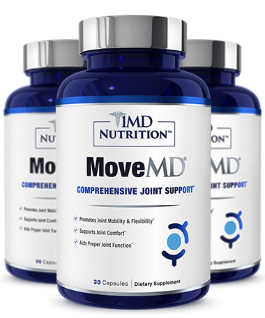 1MD Nutrition MoveMD - Joint Health Supplement - Doctor Formulated Collagen, Astaksantiini, ja enemmän ... (3-Pack)