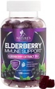 Elderberry Immuunituki Gummies - Super tiivistetty 35:1 uute, joka vastaa 4200 mg vanderinmarjat - Sambucus Musta vanhus vitamiineja täydentää, päivittäin tukea lapsille ja aikuisille - 120 Gummies