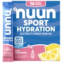 Nuun Sport Electrolyte Powder Packets med Magnesium, Calcium, kalium, klorid och natrium, Hydration Packets för On-the-Go, Rosa Lemonade smak, Gluten Free & Vegan, 16 singel portioner