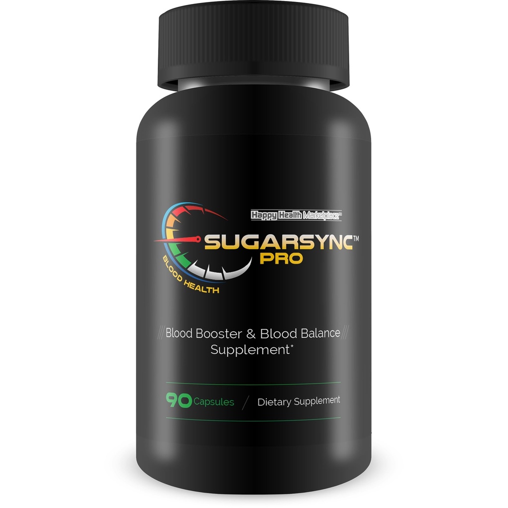 Sugar Sync Pro Blood Heath - Paras Sugar Health Support täydennysosa - Tuki Veren terveys ja tasapaino tämän veren tasapaino veren tehoste täydentää - Terve sokeritasapaino - Verikapselit