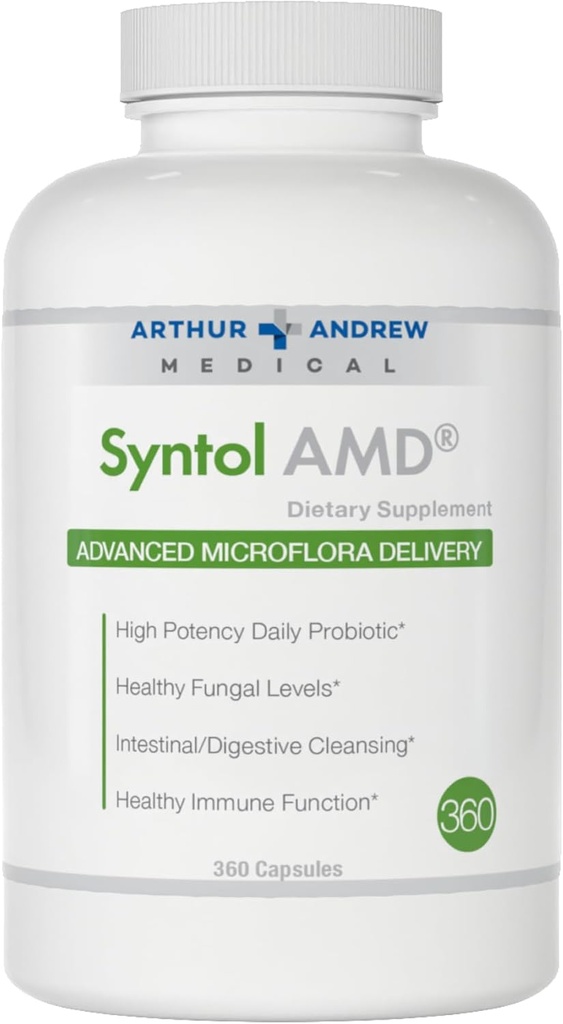 Arthur Andrew Medical, Syntol, 3-in-1 Formula Probiootit, Prebioottikuitu ja hiiva puhdistaa Multi-Enzymes, 360
