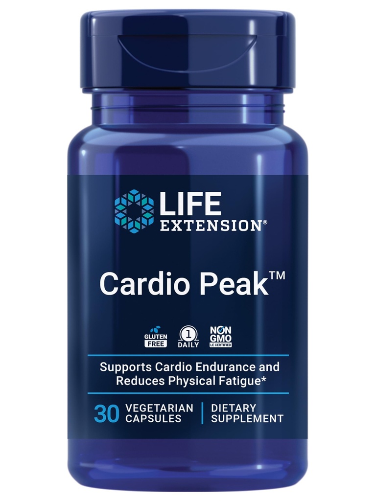 Life Extension Cardio Peak, Cardiovascular Supplement, Heart Health, Arjuna, 1-Daily, Gluteeniton, Ei-GMO, Kasvisruoka, 30 kapselia