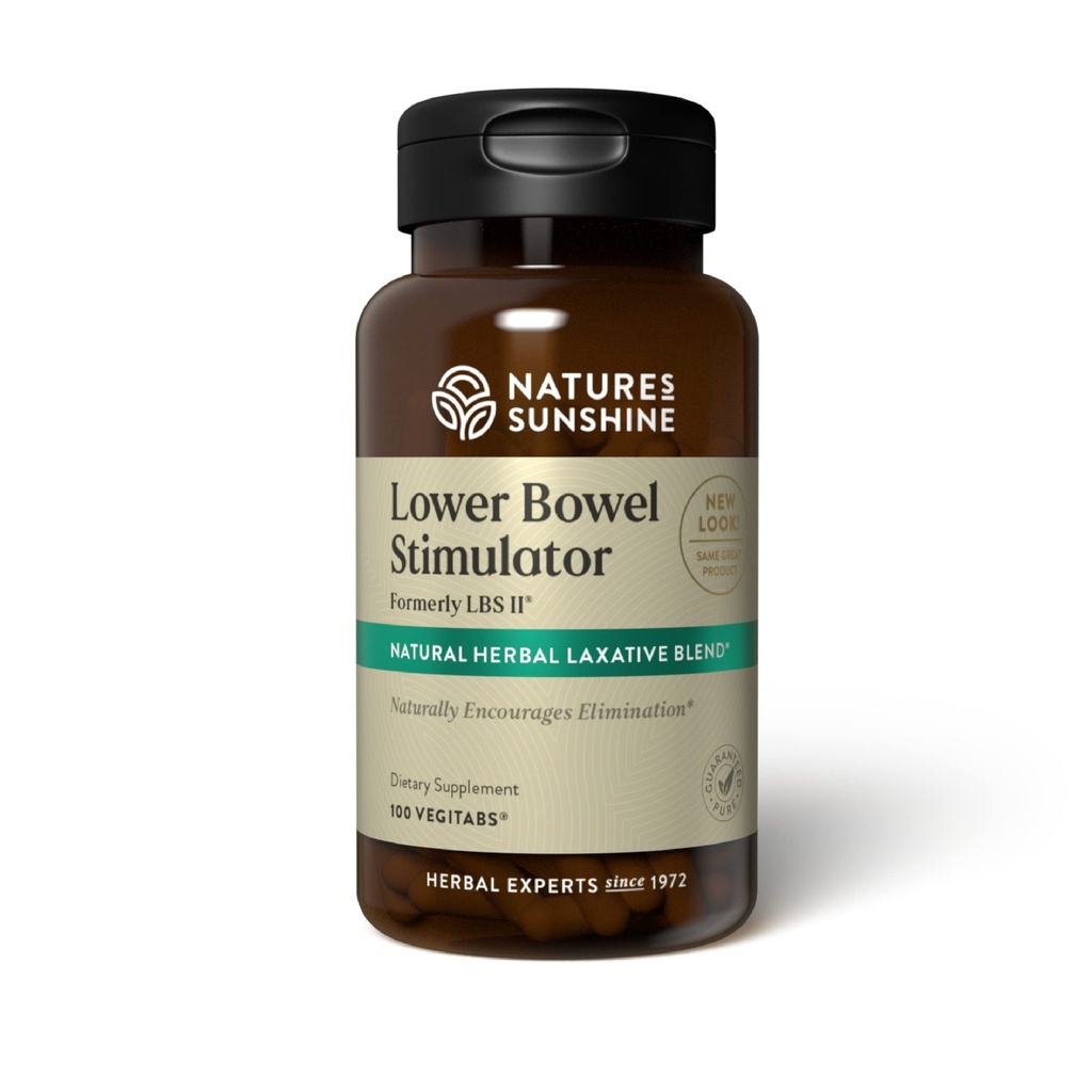 Nature's Sunshine Lower Bowel Stimulator - Helps Relieve Ummetus - Cleanse & Detox Your Colon with Natural Herbal Ingredients - 25 Tarjoilut - 100 Vegitabs