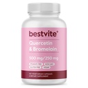 BESTVITE Quercetin 500 mg/250 mg (120 kasviskapselia) - Ei stearaattia - Ei silikonidioksidia - Vegan - Ei muuntogeenisiä organismeja - Gluteeniton